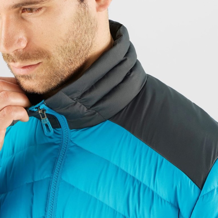 Turquoise Salomon Essential Xwarm Down Men's Insulated Jackets | IE UJ5471